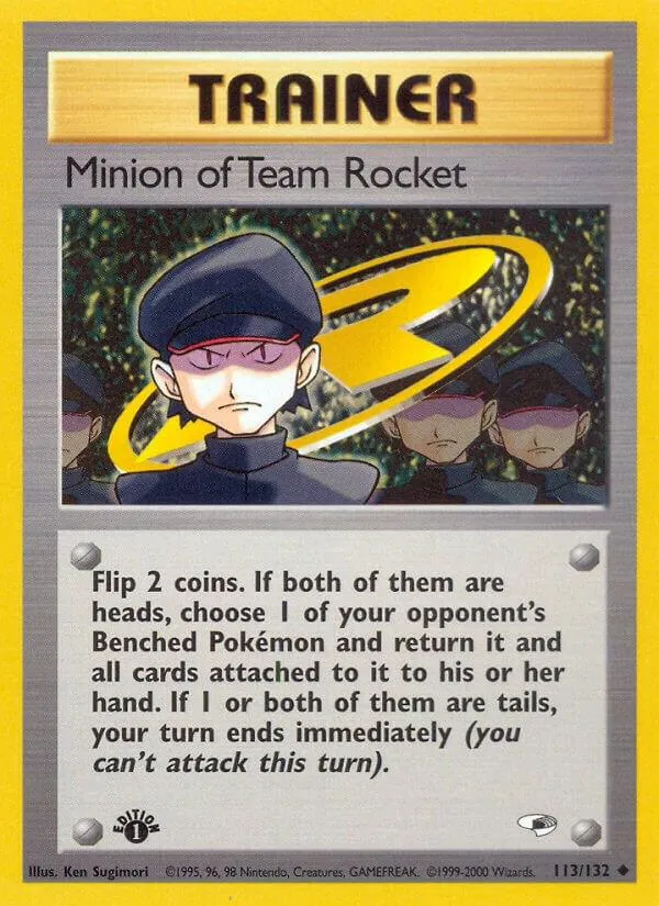 Gym Heroes 영어판 Minion of Team Rocket 113 카드 앞면