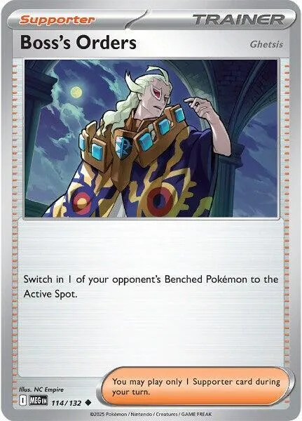 Mega Evolution 영어판 Boss's Orders [Ghetsis] 114 카드 앞면