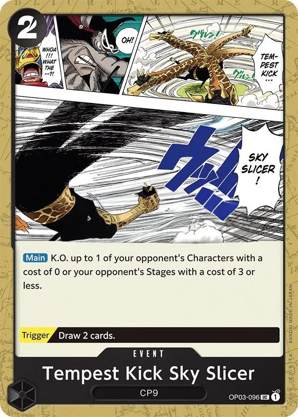 Pillars of Strength 英語版 Tempest Kick Sky Slicer OP03-096 カード表面