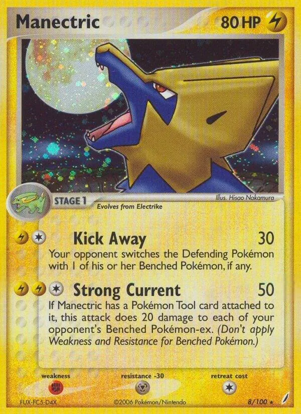 EX Crystal Guardians 英語版 Manectric 8 カード表面