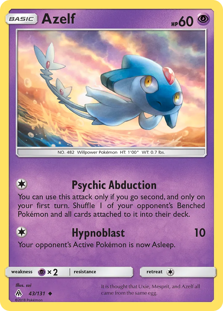 Sun & Moon—Forbidden Light 英語版 Azelf 43 カード表面