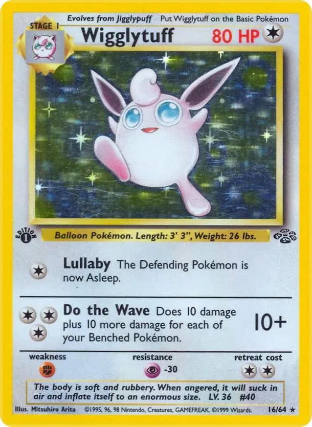 Jungle 영어판 Wigglytuff 16 카드 앞면