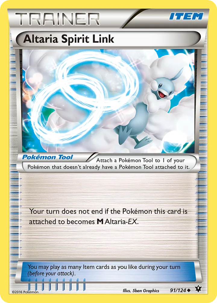 XY—Fates Collide 英語版 Altaria Spirit Link 91 カード表面