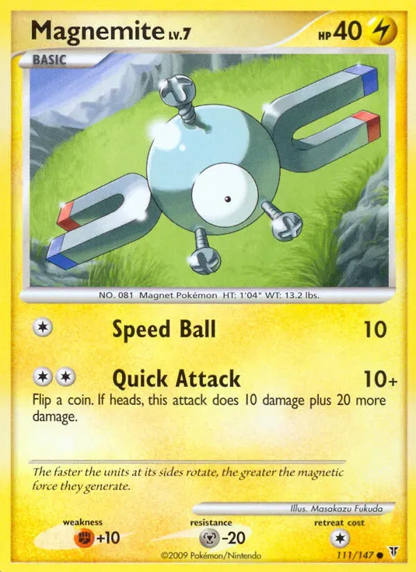 Platinum—Supreme Victors 英語版 Magnemite 111 カード表面