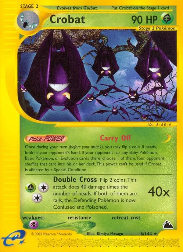 Skyridge 英語版 Crobat 6 カード表面