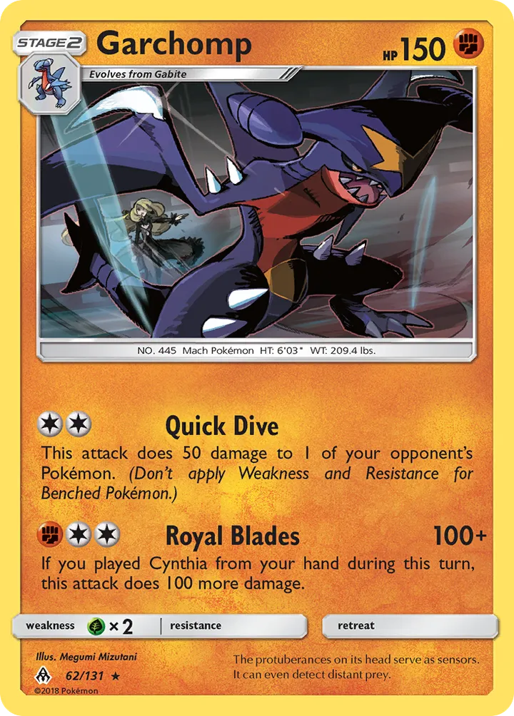 Sun & Moon—Forbidden Light 英語版 Garchomp 62 カード表面