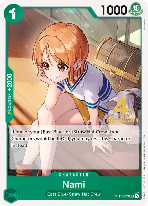 The World's Strongest Warriors 英語版 Nami OP17-023 · 記念大会 カード表面