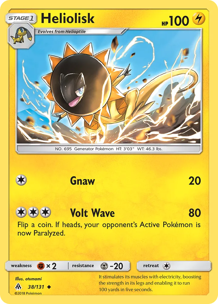 Sun & Moon—Forbidden Light 영어판 Heliolisk 38 카드 앞면
