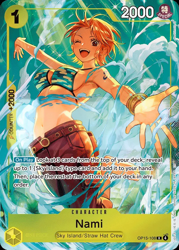 Adventure on Kami's Island 영어판 Nami OP15-108 · 패럴렐 카드 앞면
