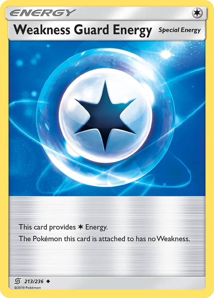 Sun & Moon—Unified Minds 영어판 Weakness Guard Energy 213 카드 앞면