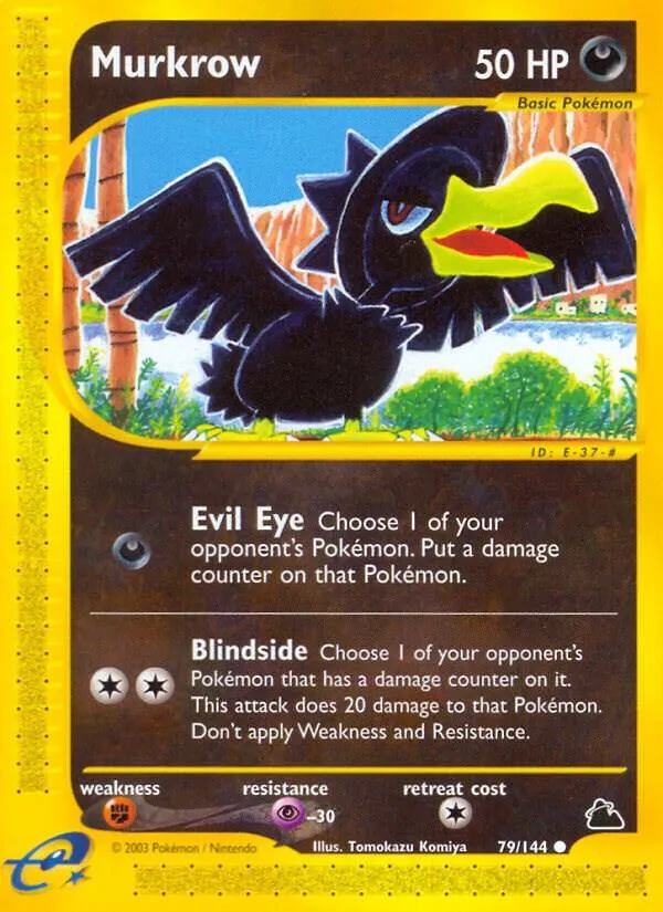 Skyridge 英語版 Murkrow 79 カード表面