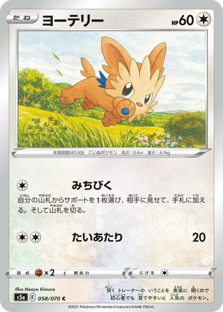 双璧のファイター 일본판 ヨーテリー 58 카드 앞면