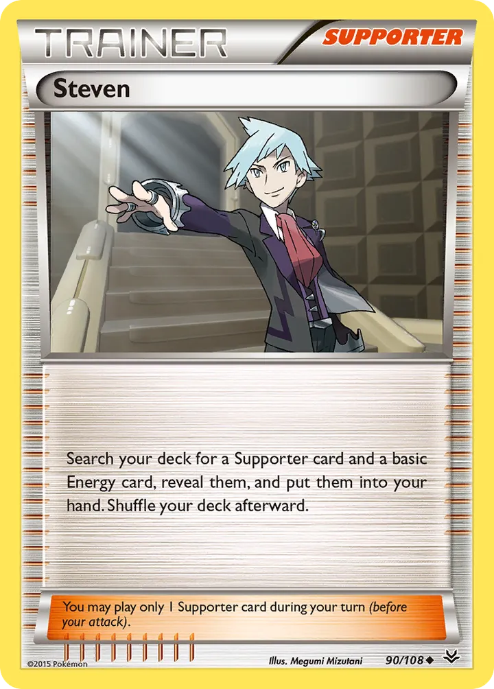 XY—Roaring Skies 英語版 Steven 90 カード表面