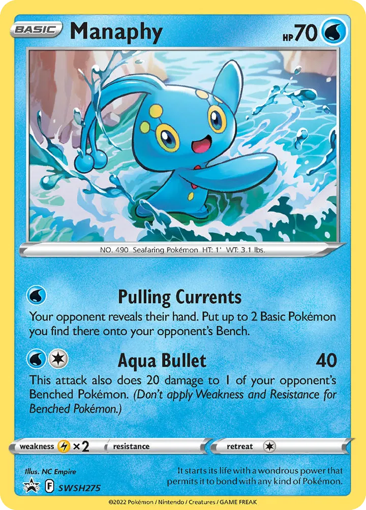 SWSH Black Star Promos 영어판 Manaphy SWSH275 카드 앞면