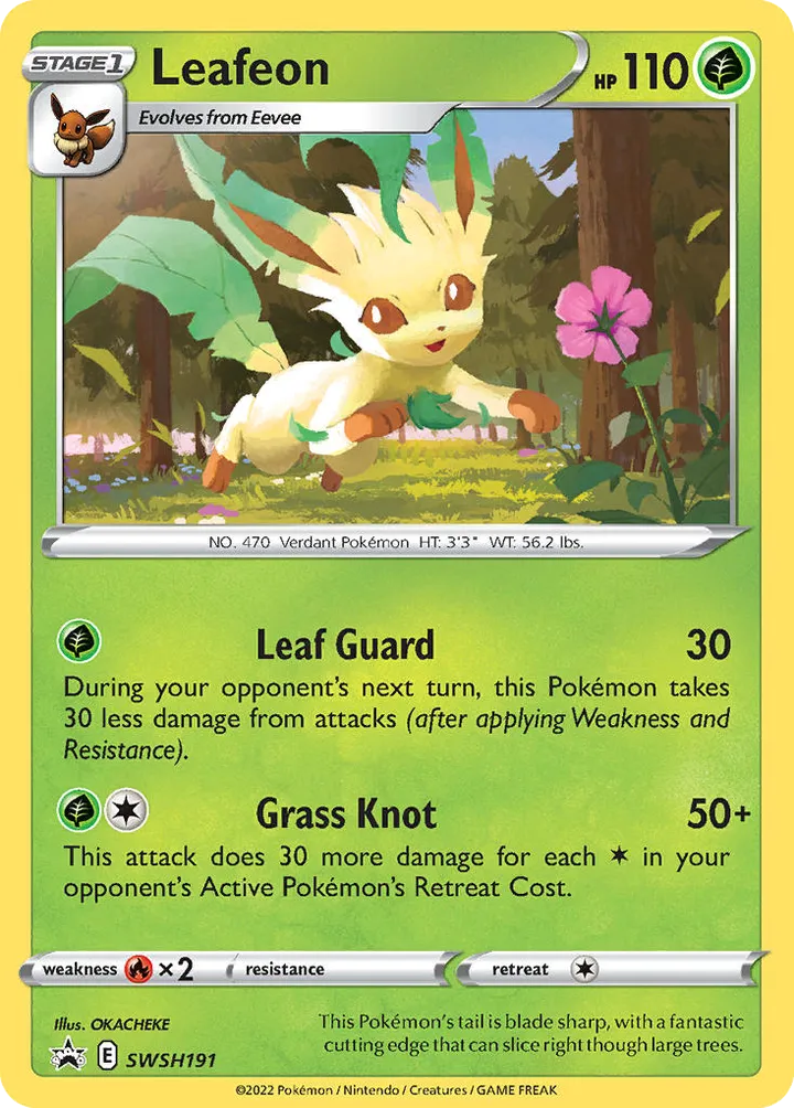 SWSH Black Star Promos 英語版 Leafeon SWSH191 カード表面