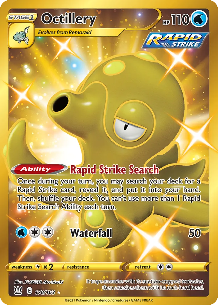 Sword & Shield—Battle Styles 영어판 Octillery 178 카드 앞면