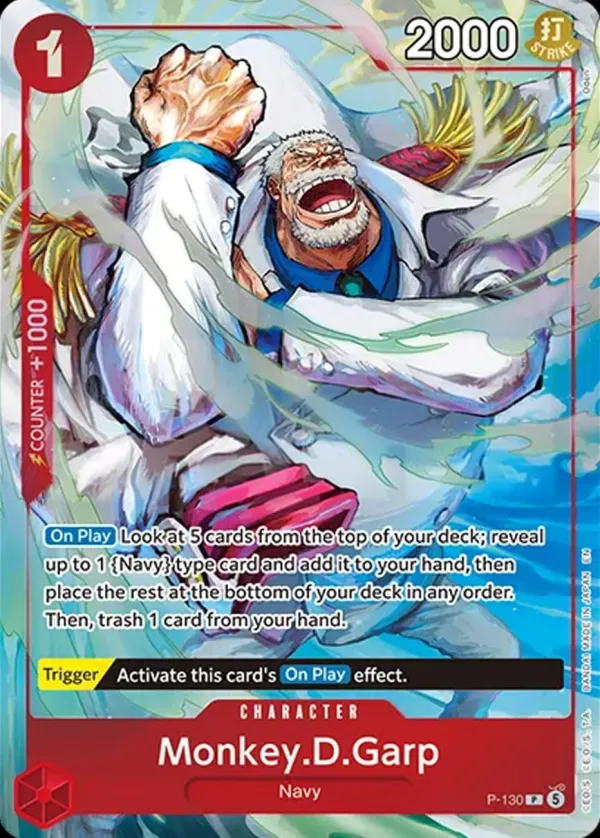 Promotion Cards 英語版 Monkey.D.Garp P-130 カード表面