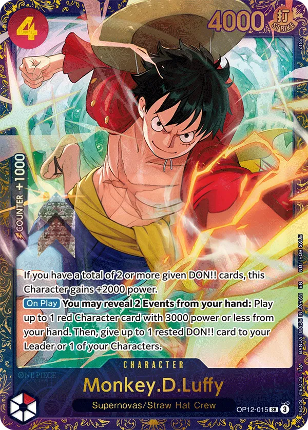 Legacy of the Master 영어판 Monkey.D.Luffy OP12-015 · 패럴렐 2 카드 앞면