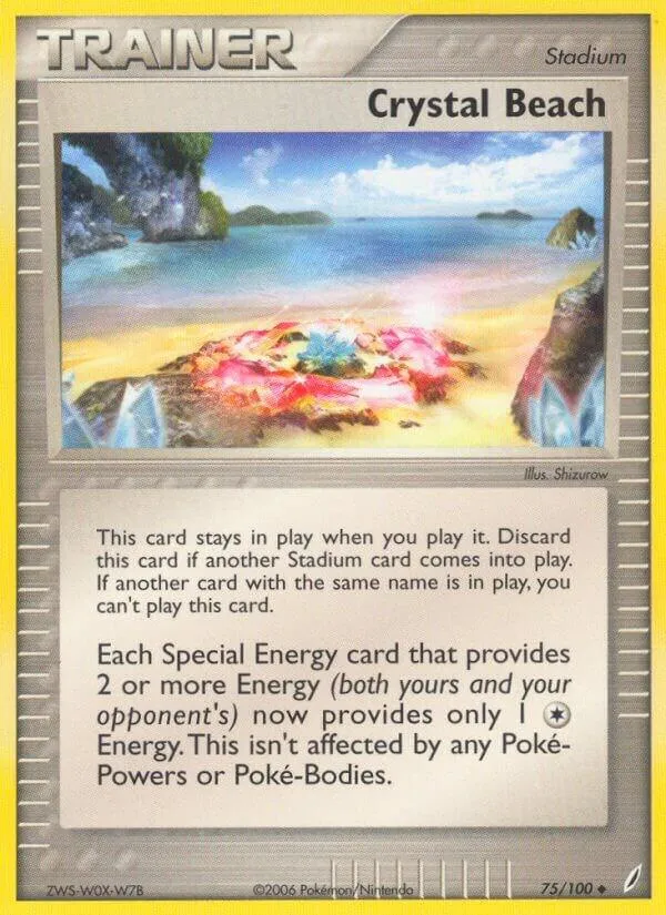 EX Crystal Guardians 영어판 Crystal Beach 75 카드 앞면
