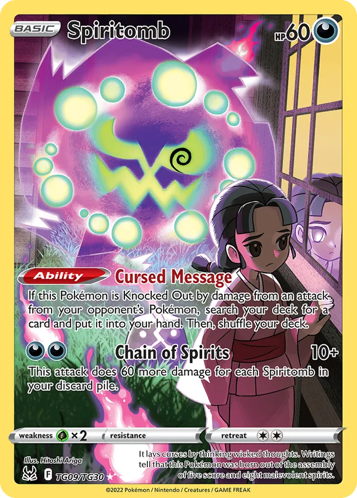 Sword & Shield—Lost Origin 영어판 Spiritomb TG09 카드 앞면