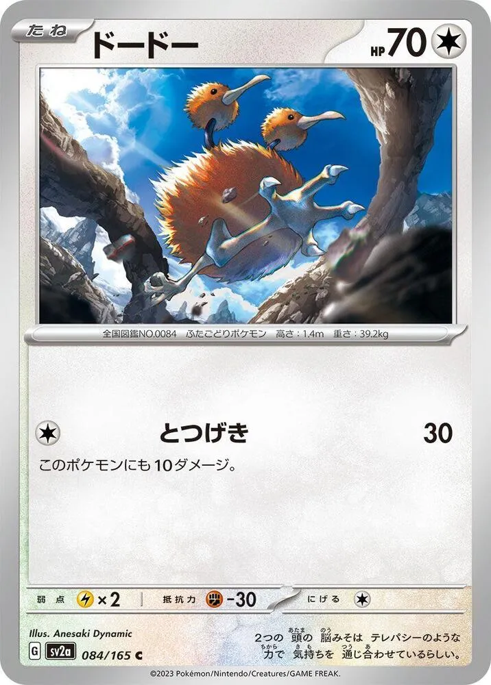 ポケモンカード151 일본판 ドードー 84 카드 앞면