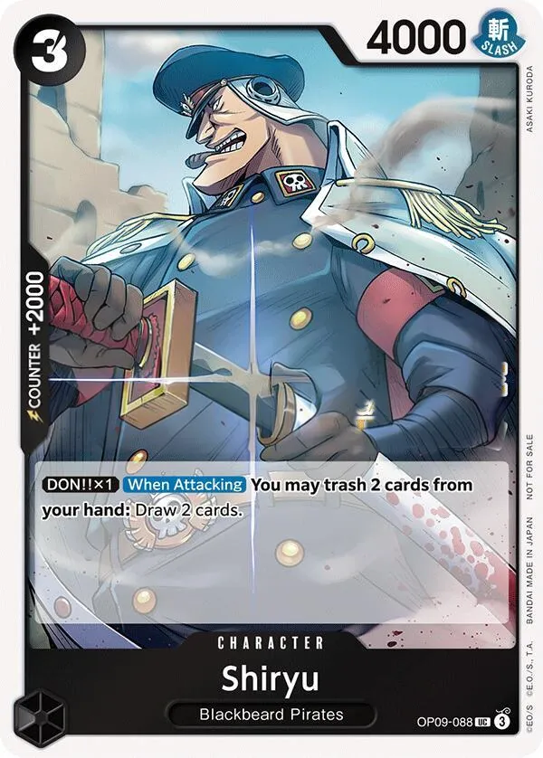 Emperors in the New World 영어판 Shiryu OP09-088 · 저지 팩 카드 앞면
