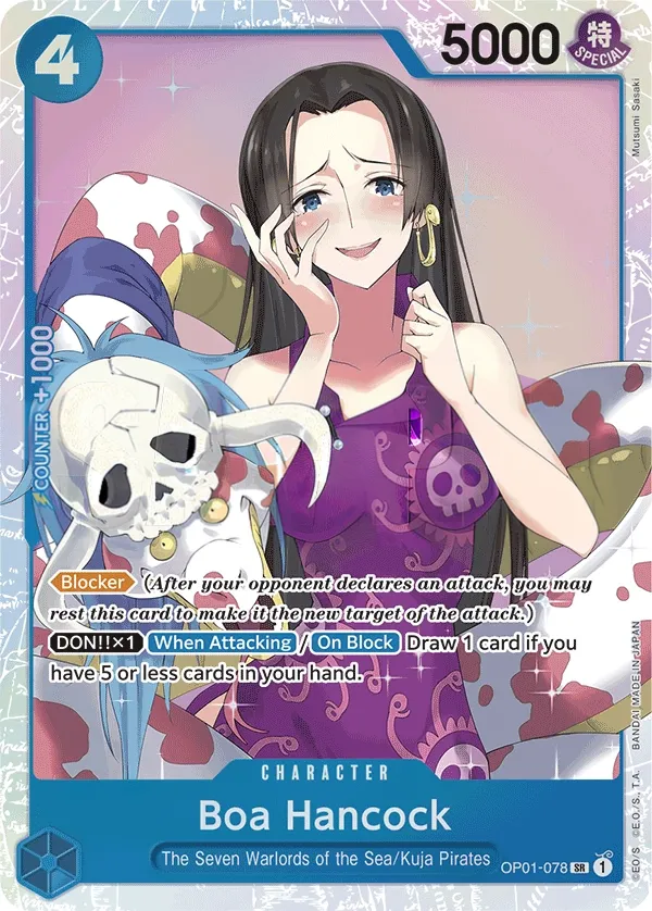 Romance Dawn 영어판 Boa Hancock OP01-078 · 재록 카드 앞면