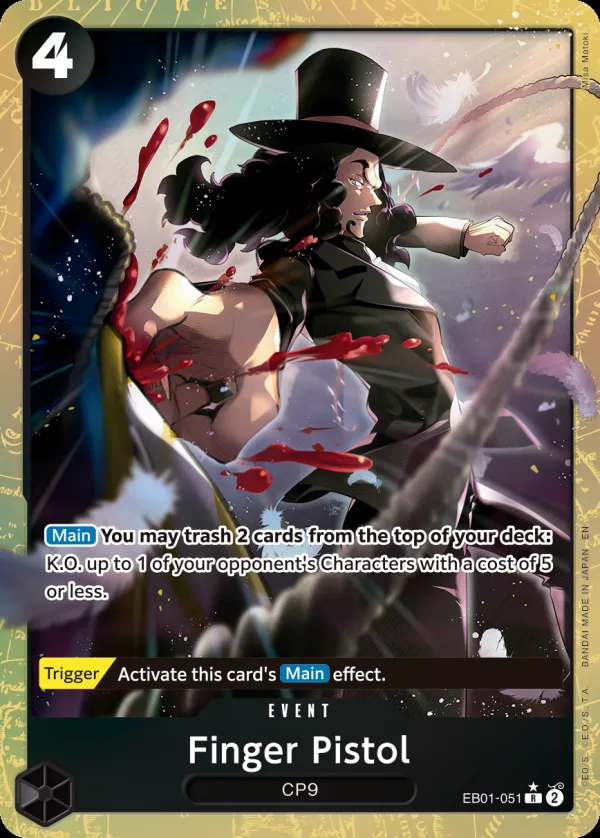 Memorial Collection 영어판 Finger Pistol EB01-051 · 패럴렐 카드 앞면