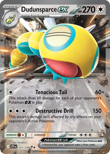 Dudunsparce ex 121 $0.94