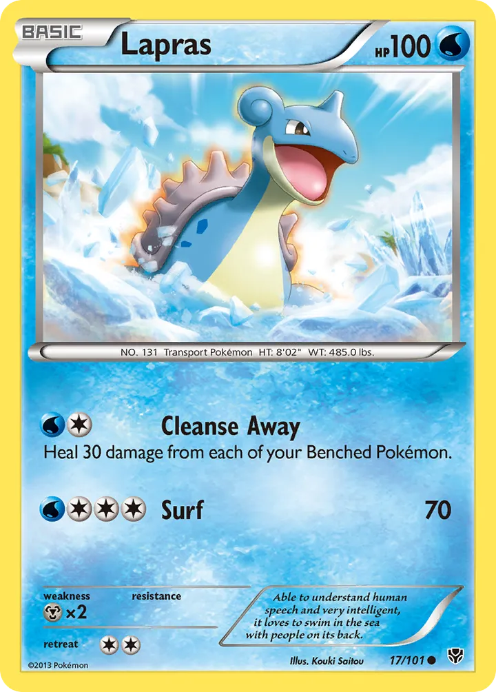 Black & White—Plasma Blast 英語版 Lapras 17 カード表面