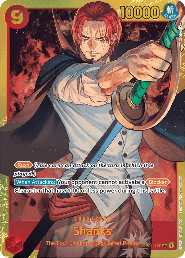 Romance Dawn 영어판 Shanks OP01-120 카드 앞면