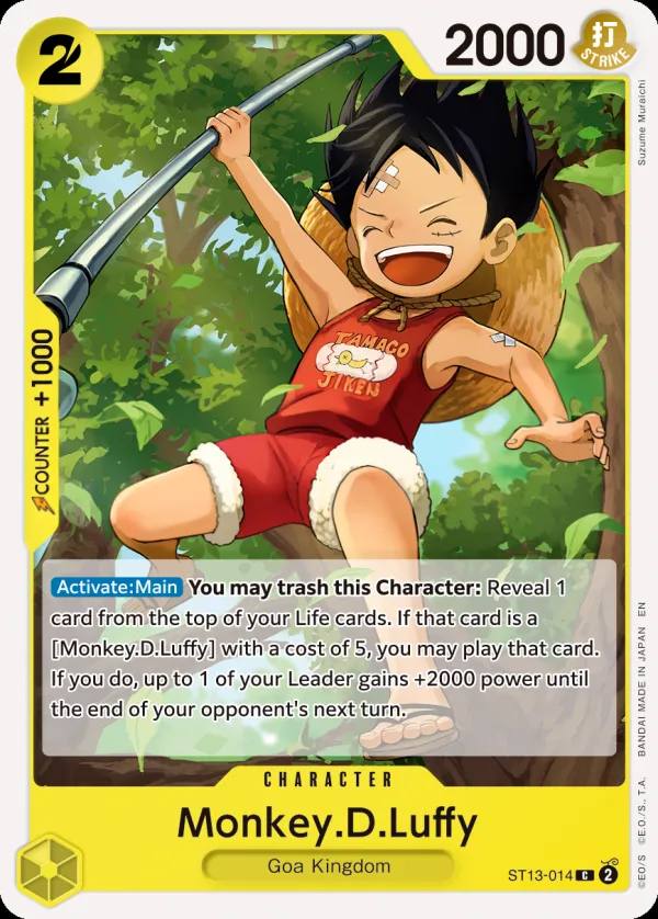 The Three Brothers 영어판 Monkey.D.Luffy ST13-014 · 재록 카드 앞면