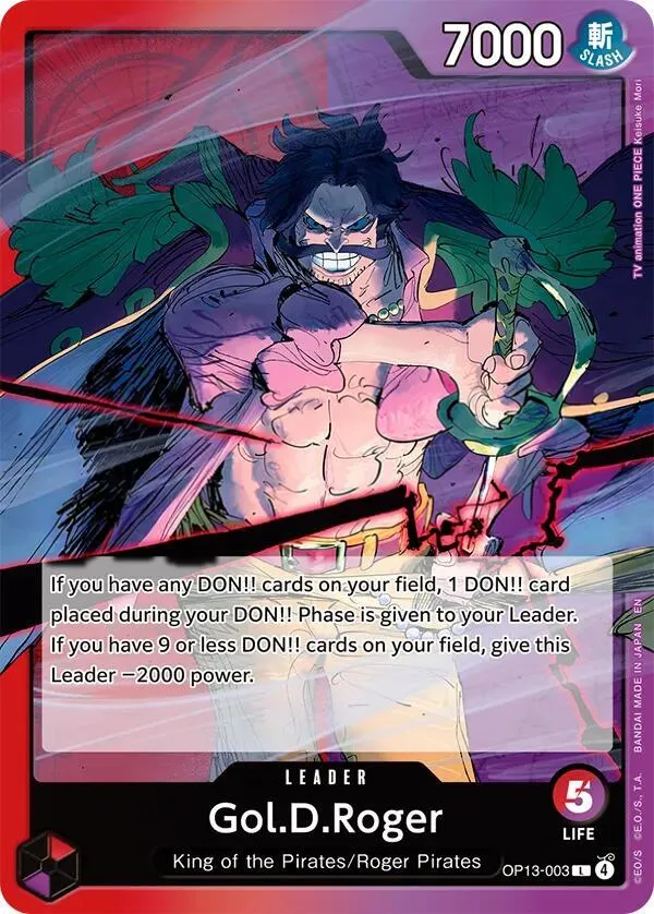 Carrying on His Will 英語版 Gol.D.Roger OP13-003 カード表面