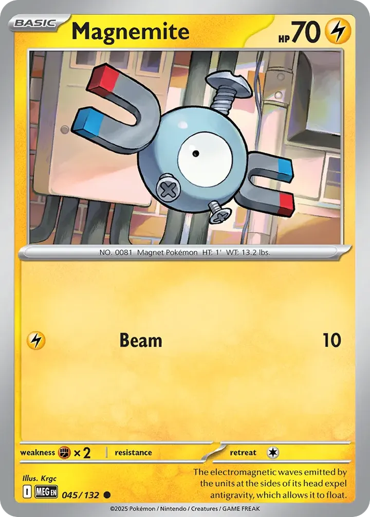 Mega Evolution 英語版 Magnemite 45 カード表面