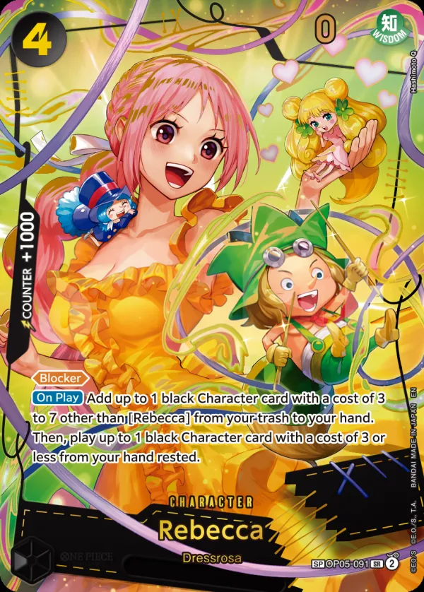 Awakening of the New Era 영어판 Rebecca OP05-091 · 패럴렐 4 카드 앞면