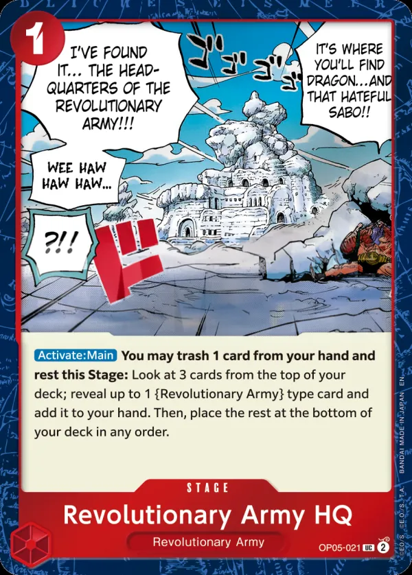 Awakening of the New Era 영어판 Revolutionary Army HQ OP05-021 · 패럴렐 카드 앞면