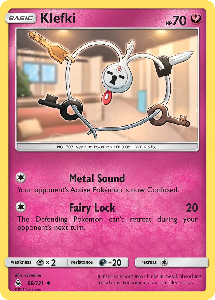 Sun & Moon—Forbidden Light 영어판 Klefki 89 카드 앞면