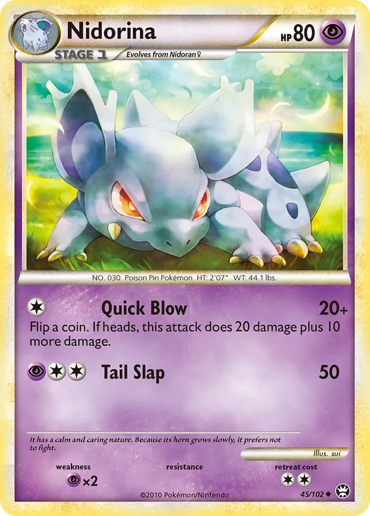 HS—Triumphant 영어판 Nidorina 45 카드 앞면