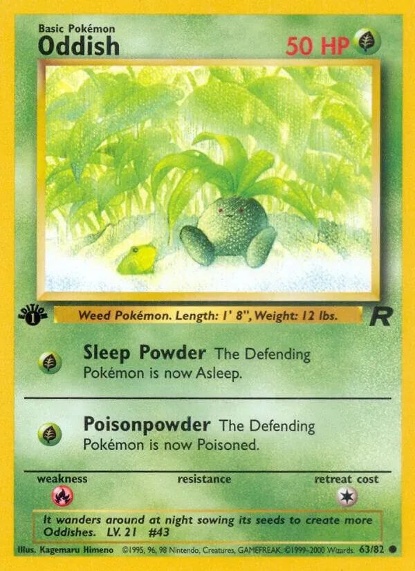 Team Rocket 英語版 Oddish 63 カード表面