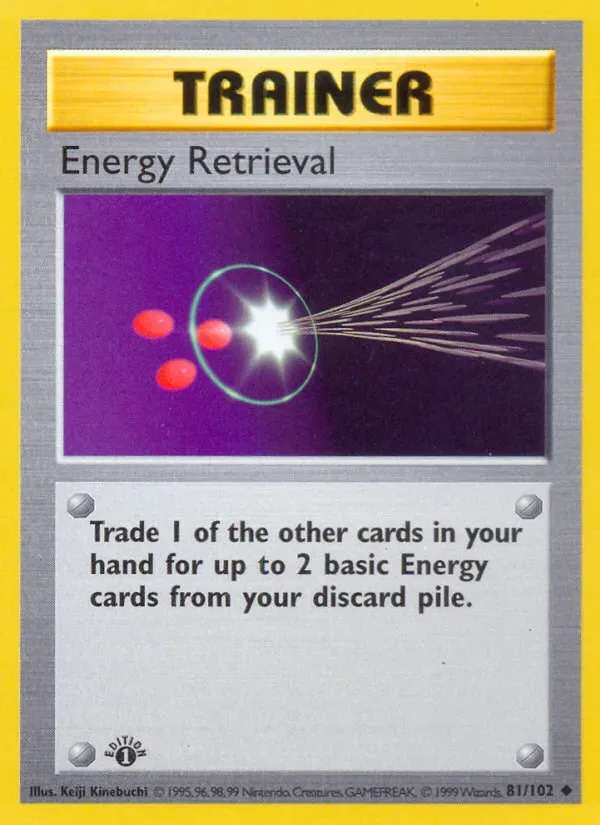 Base Set 영어판 Energy Retrieval 81 카드 앞면