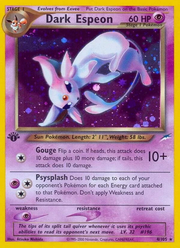 Neo Destiny 英語版 Dark Espeon 4 カード表面