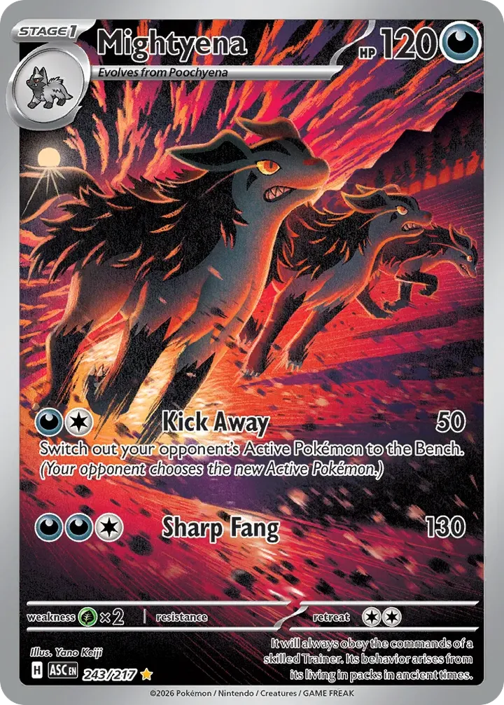 Mega Evolution—Ascended Heroes 영어판 Mightyena 243 카드 앞면