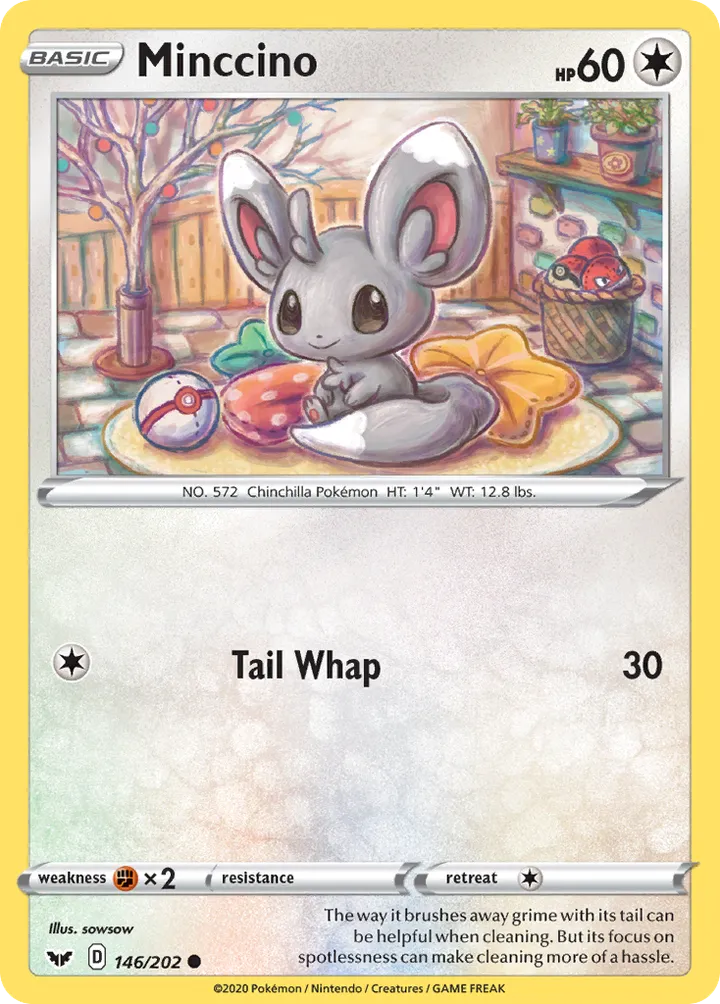 Sword & Shield 英語版 Minccino 146 カード表面