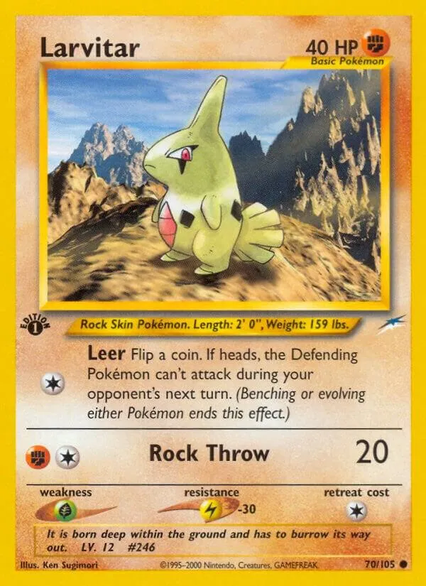 Neo Destiny 英語版 Larvitar 70 カード表面