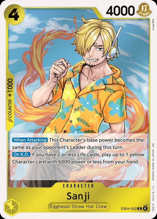 Egghead Crisis 영어판 Sanji EB04-052 카드 앞면