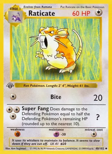 Raticate 40 $3.05