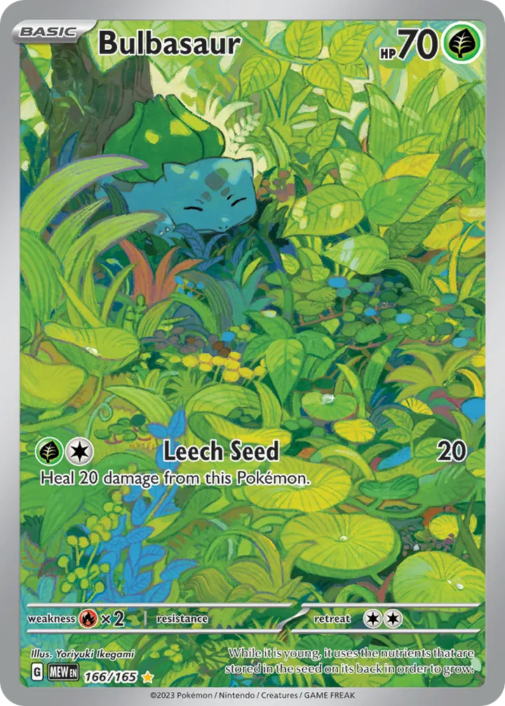 Scarlet & Violet—151 英語版 Bulbasaur 166 カード表面