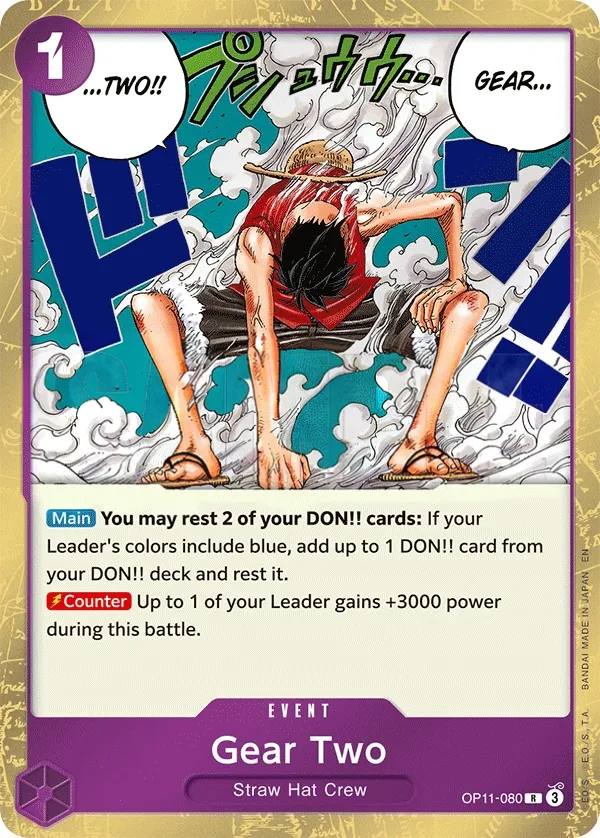 A Fist of Divine Speed 英語版 Gear Two OP11-080 カード表面