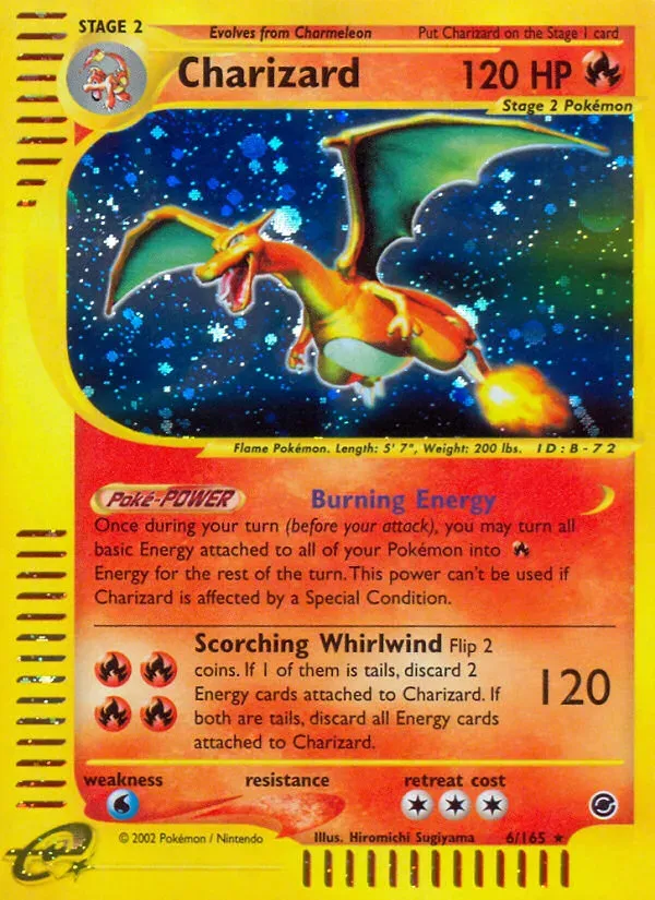 Expedition Base Set 英語版 Charizard 6 カード表面