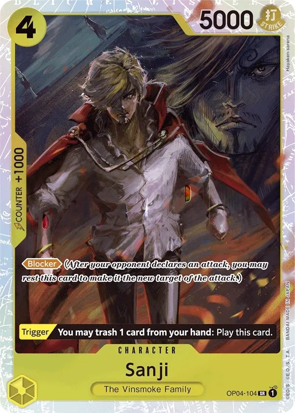 Kingdoms of Intrigue 영어판 Sanji OP04-104 · 재록 카드 앞면